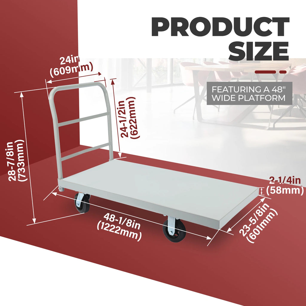 Heavy Duty Flat Dolly Cart for Hand Truck (2000lb Capacity)