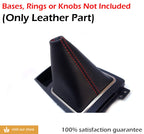 Shift Boot for Mitsubishi Lancer (2008–2016) - PVC Leather, Red Stitch