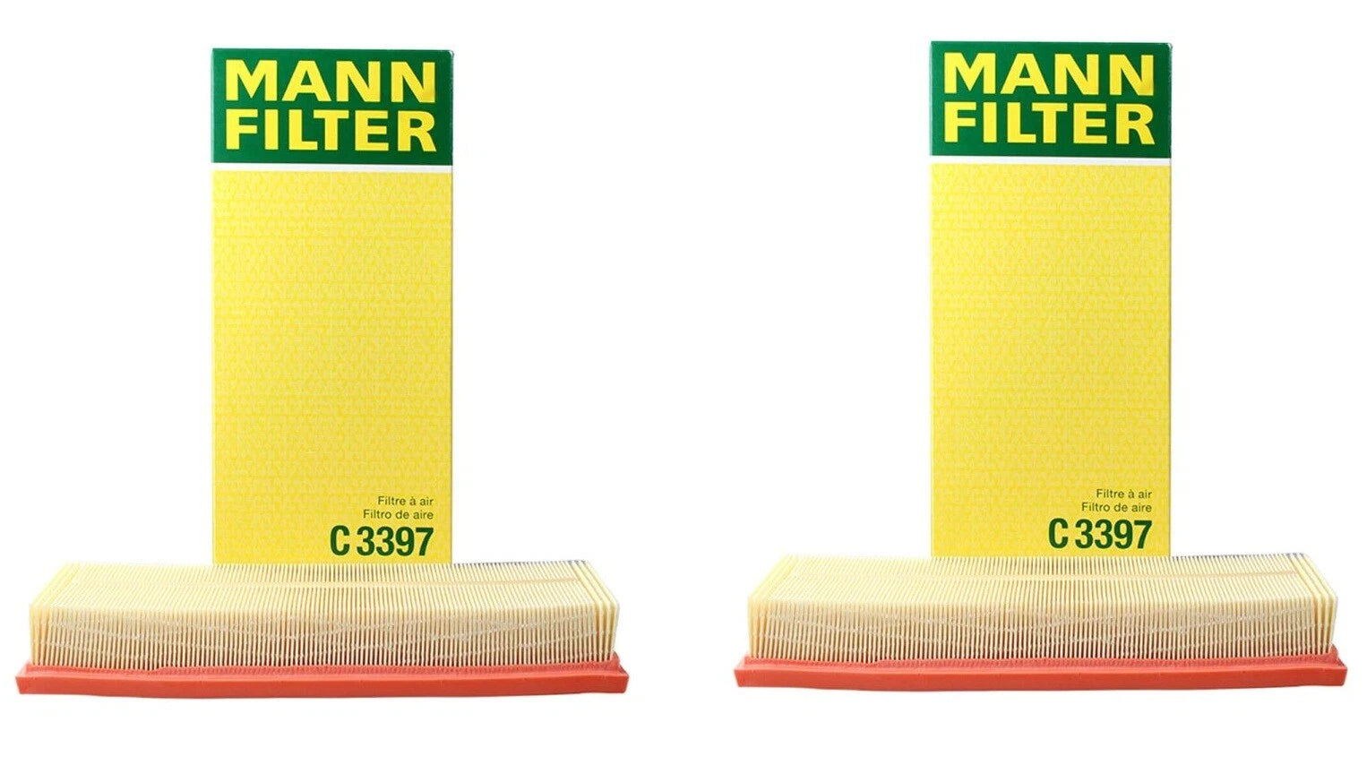 Set of 2 Air Filters for Mercedes CLS-Class GLE-Class ML-Class (OEM MANN)