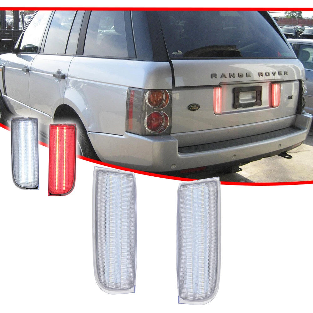 2X Clear LED Rear Tailgate Reverse Lights for Land Rover Range Rover L322 (2002–2012)