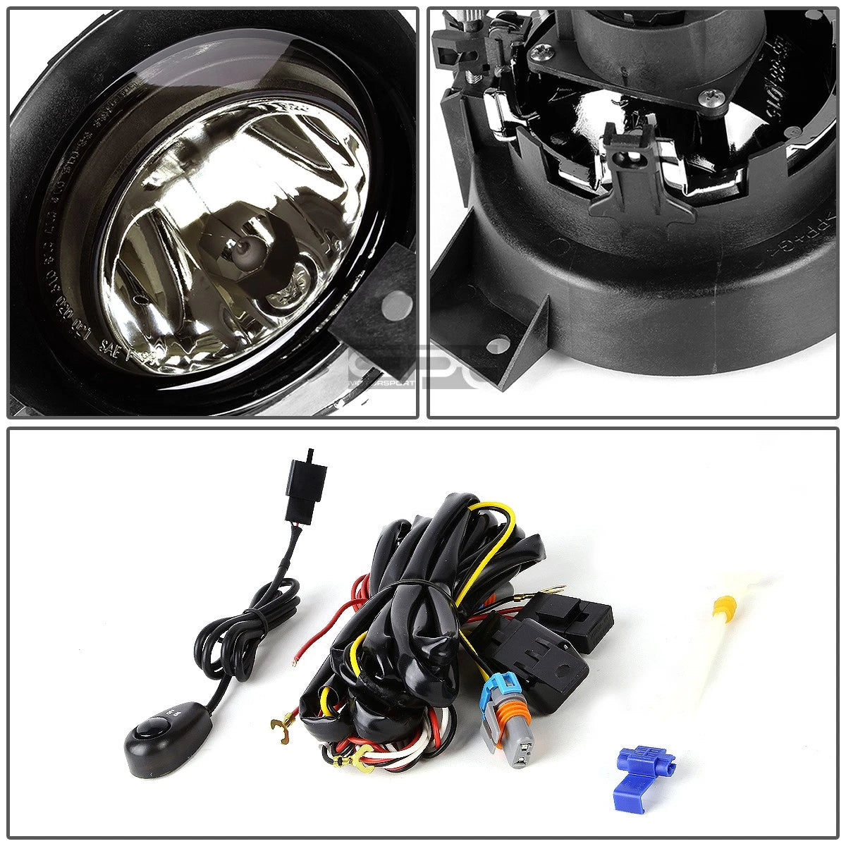 Smoked Lens Fog Light Lamp Pair + Switch for Ford Ranger (2001–2003)