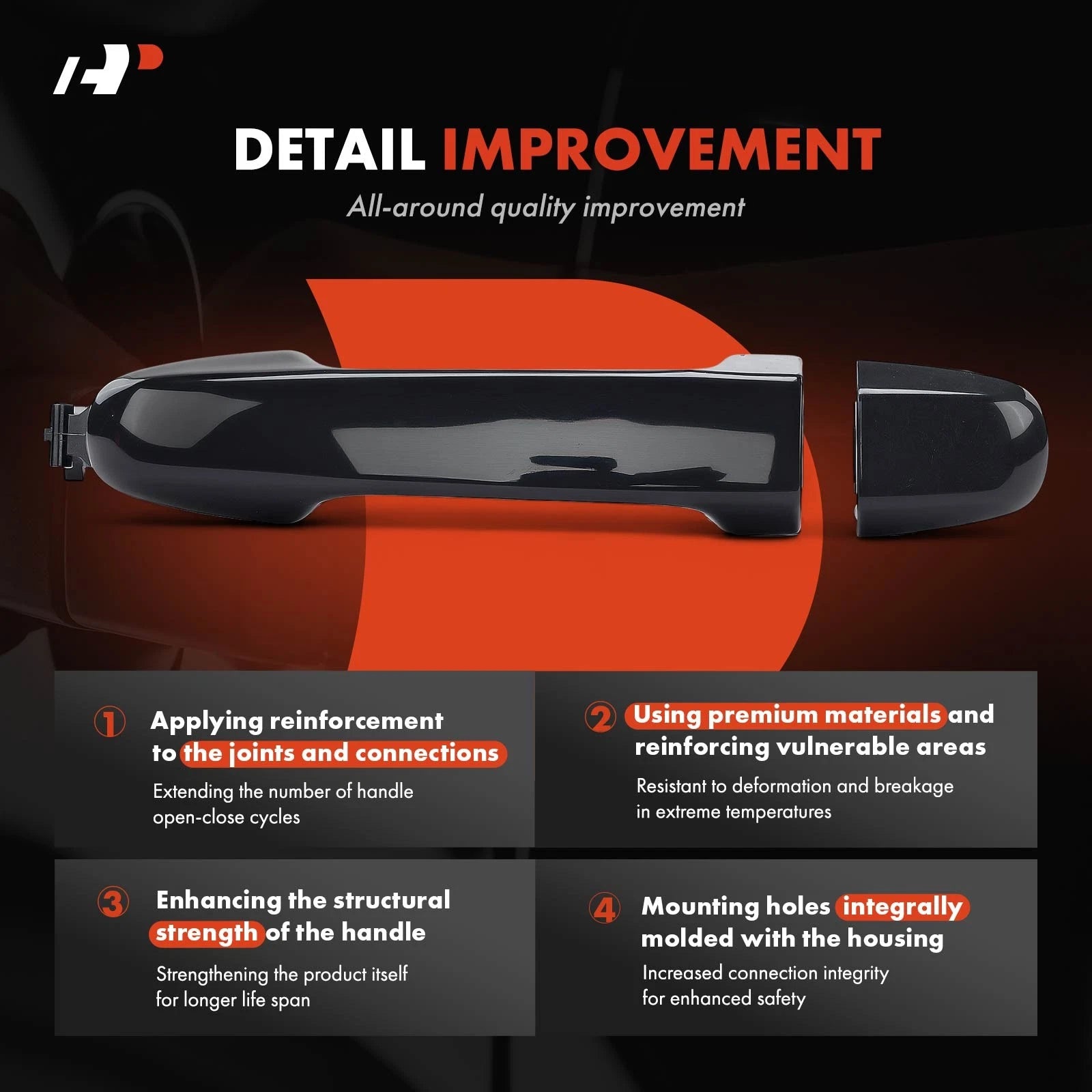 Exterior Front Right Door Handle for Toyota Camry (2012-2017)
