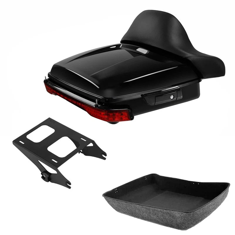 Trunk Luggage Backrest Light Mount Rack for Harley Touring (2014–2026)