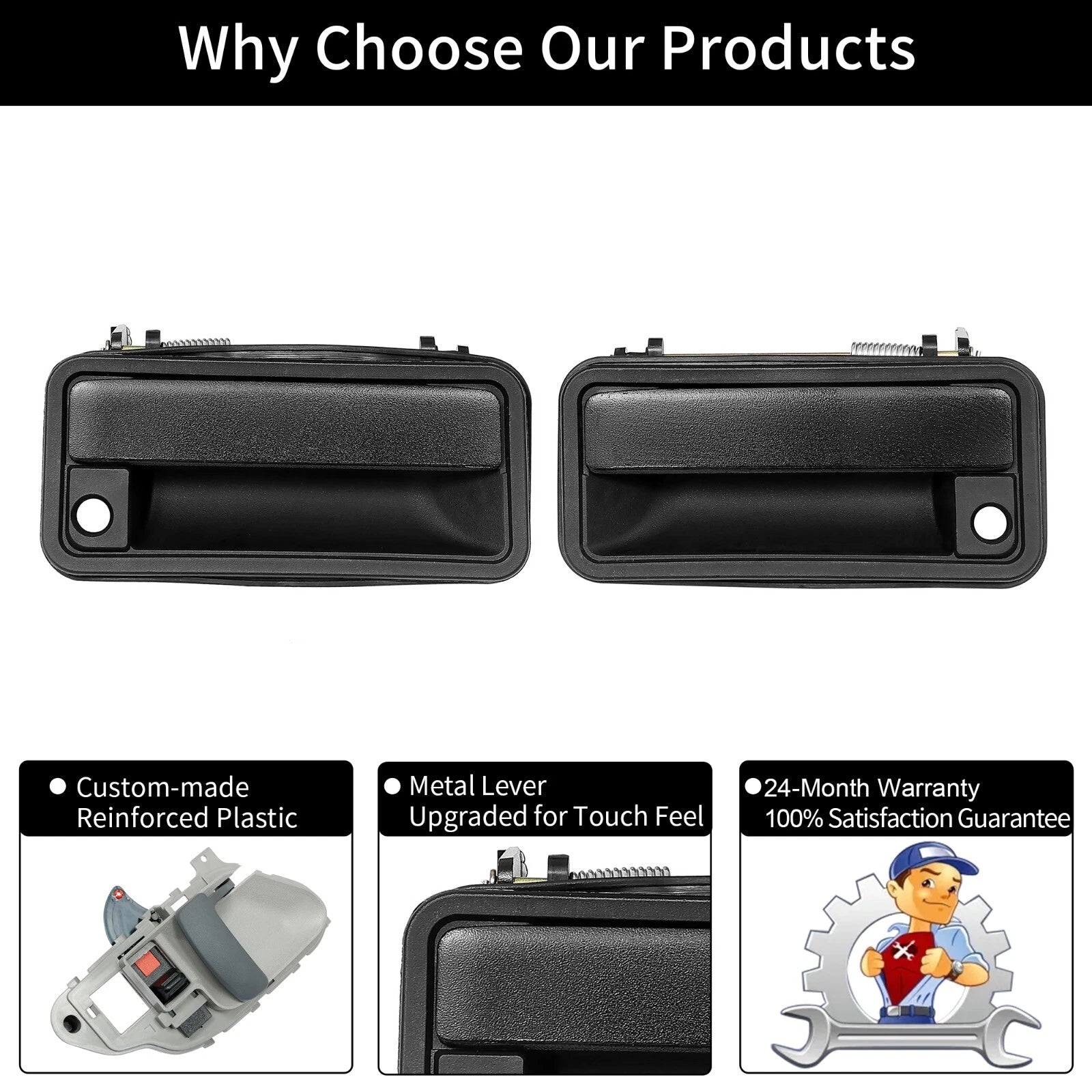 Exterior & Interior Door Handles for Chevy C/K 1500 2500 3500 Suburban (1988–2000)