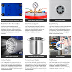3 Gallon Vacuum Chamber Degassing Kit with 3CFM Pump for Silicone