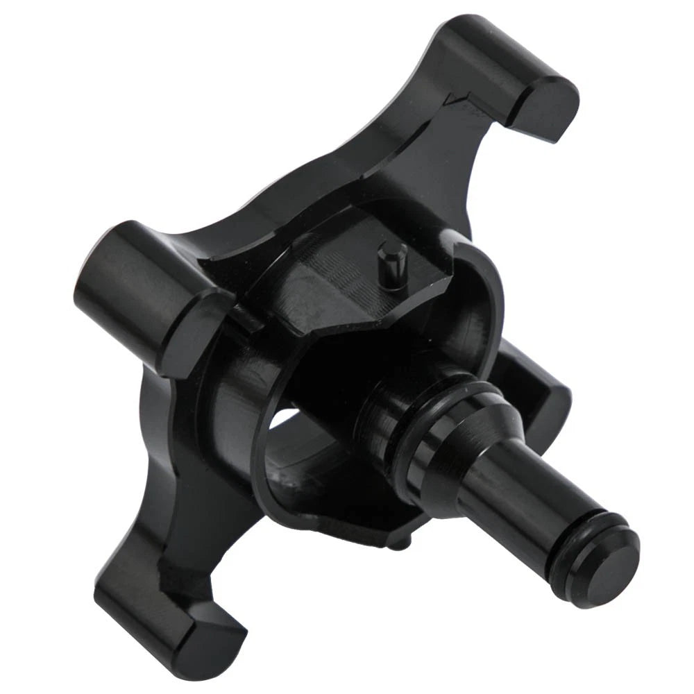 Black Billet Diesel Fuel Drain Valve for Ford Powerstroke (2017–2020)