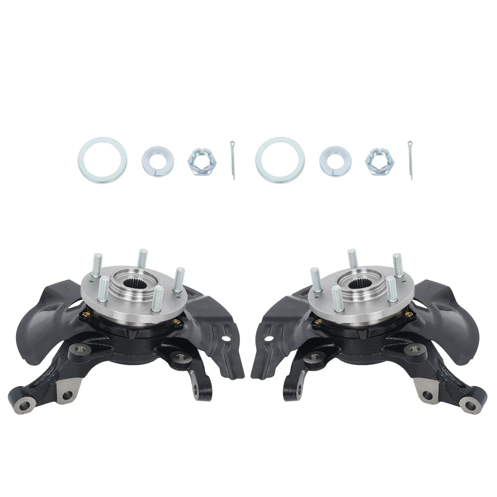 Set of 2 Front Steering Knuckle Assemblies for Hyundai Sonata (2011)