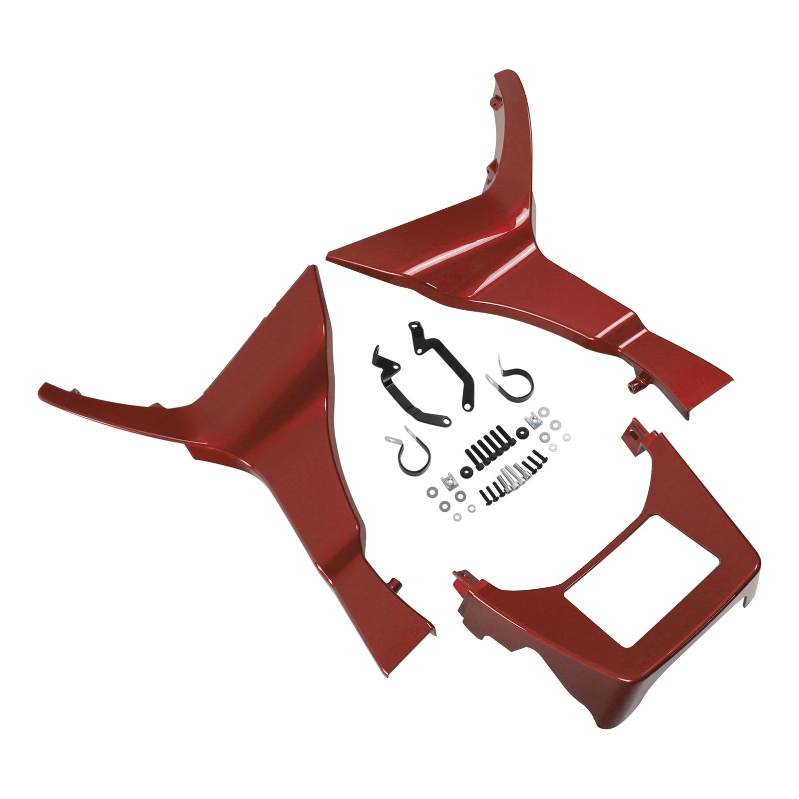 Side Fairings Chin Spoilers for Harley Road Glide FLTRX (2017–2024) Wicked Red