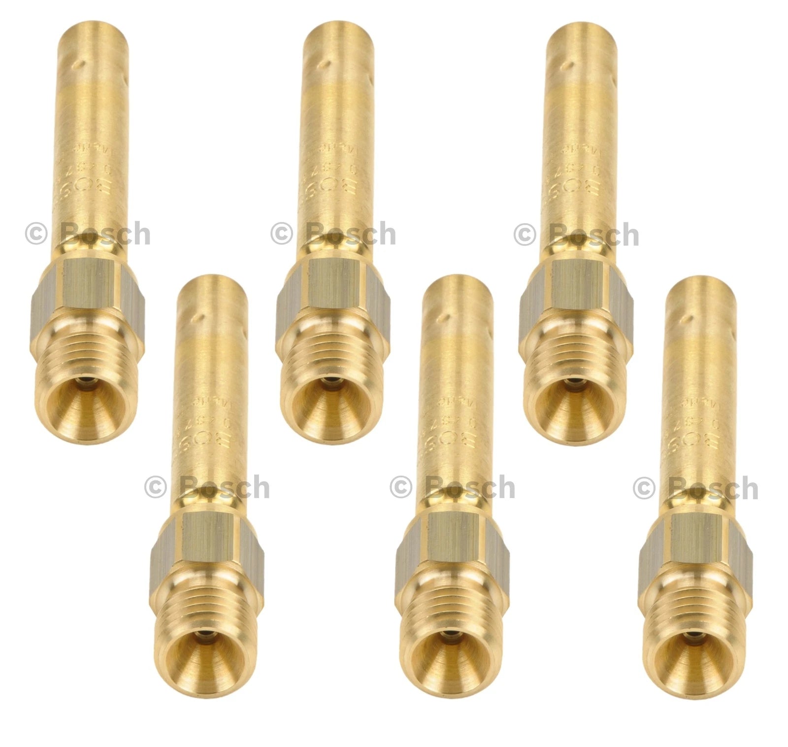 Set of 6 Bosch Fuel Injectors for Mercedes-Benz S124 W116 W123 W124 W126 W201