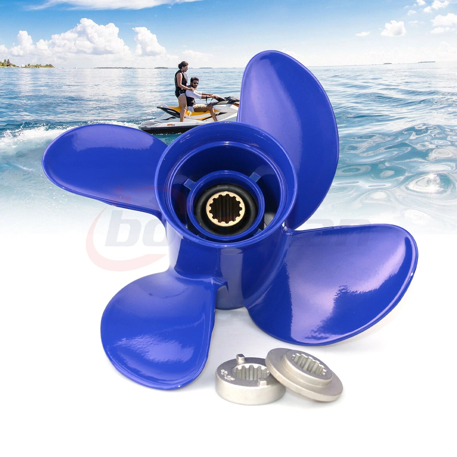 Set of 4 Blades 10.3x13 Propeller for Mercury Spitfire Outboard (30-60HP)