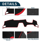 Dashboard Dash Cover Mat for Honda Accord (2024) Black Red