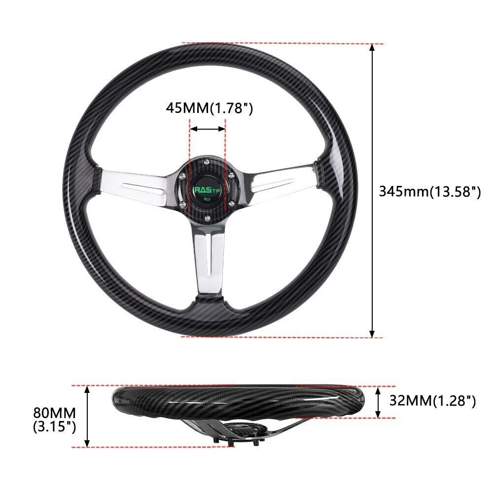 14 Inch Acrylic Steering Wheel for EZGO TXT/Club Car/Yamaha