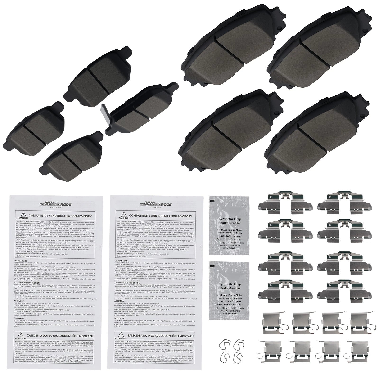 Brake Pads Set for Toyota Prius (2010–2020) Lexus CT200h (2011–2017)