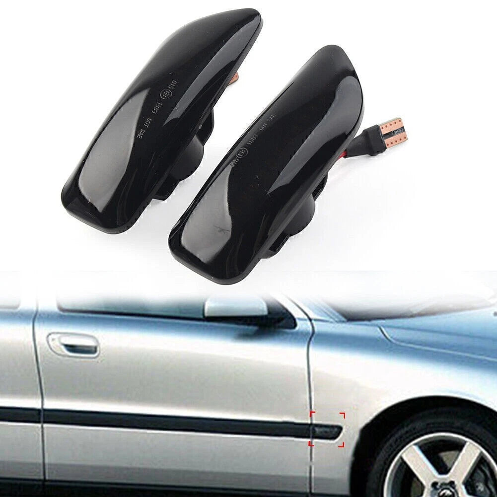 Dynamic Smoked LED Side Marker Turn Signal Light for Volvo S60 S80 V70 XC90 (2000–2010)