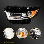 Headlight Assembly for Ford Edge (2015–2018) Halogen Left Side with Bulbs