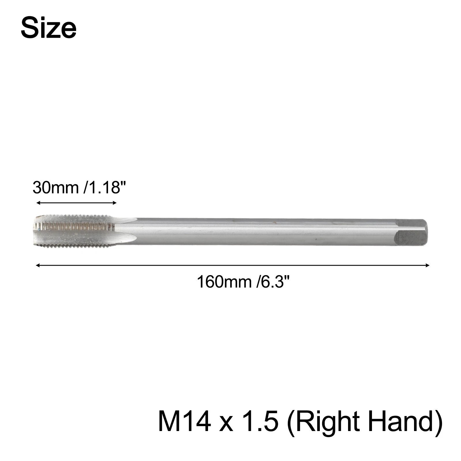 Extra Long Metric Thread Tap for Shallow Holes (Straight Flute)