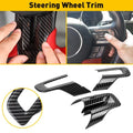 Carbon Fiber Steering Wheel Switch Button Cover Trim for Ford Mustang (2015–2022)