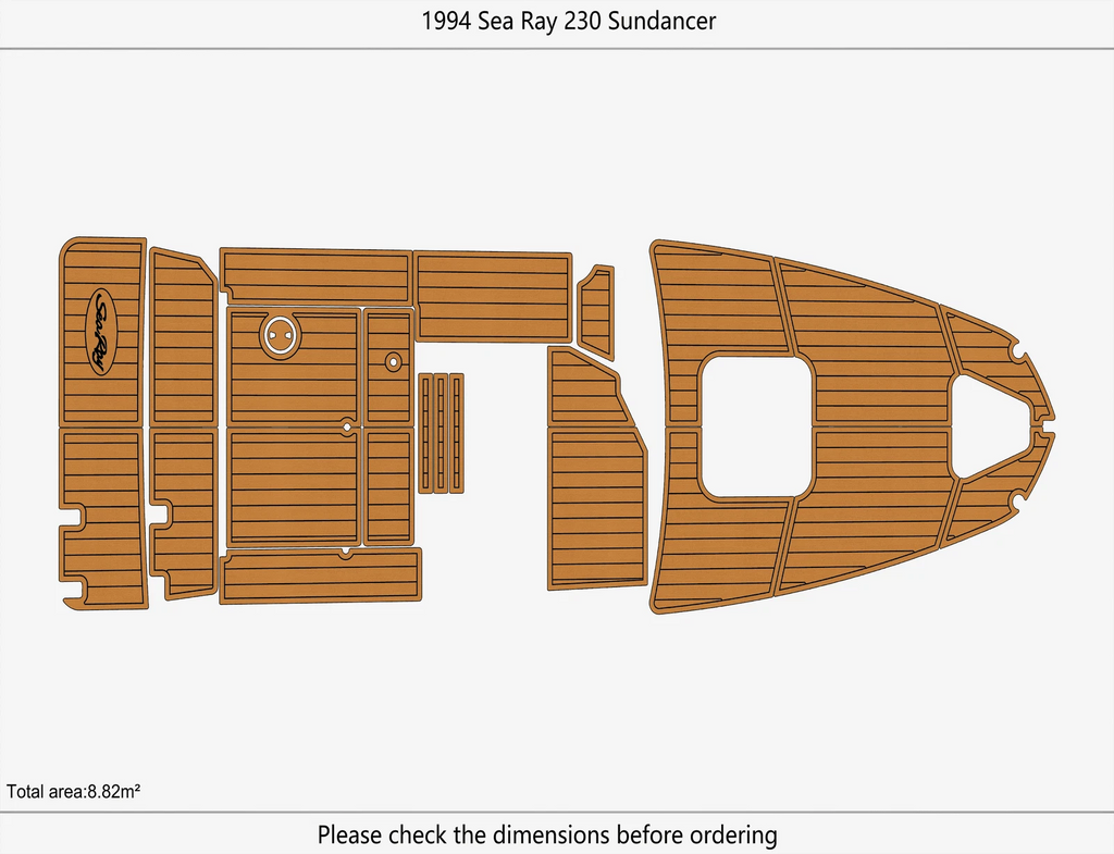EVA Foam Pad Flooring Mat for Sea Ray 230 Sundancer (1994)