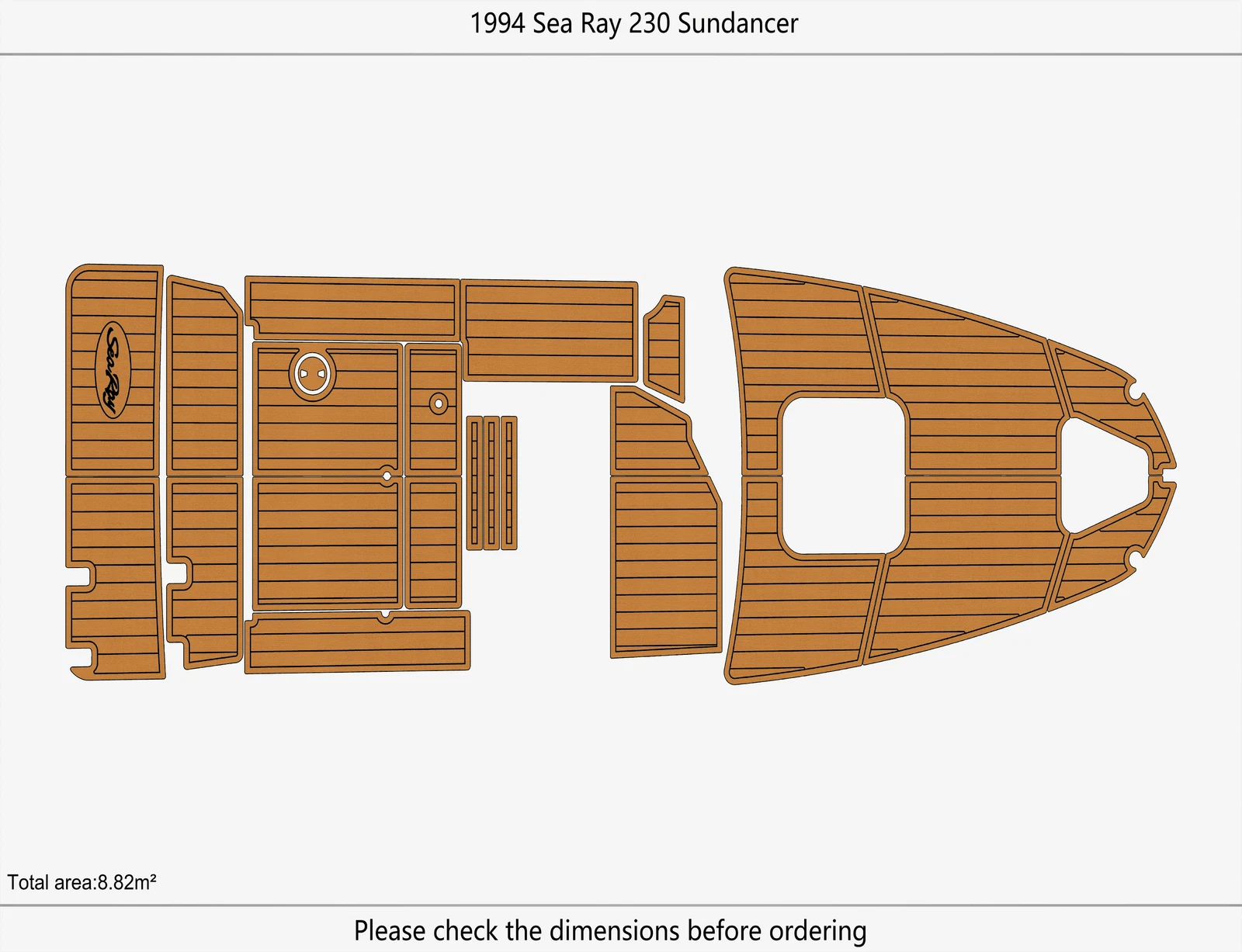 EVA Foam Pad Flooring Mat for Sea Ray 230 Sundancer (1994)