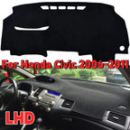 Non-Slip LHD Poly Carpet Dash Mat Cover for Honda Civic (2006–2011)