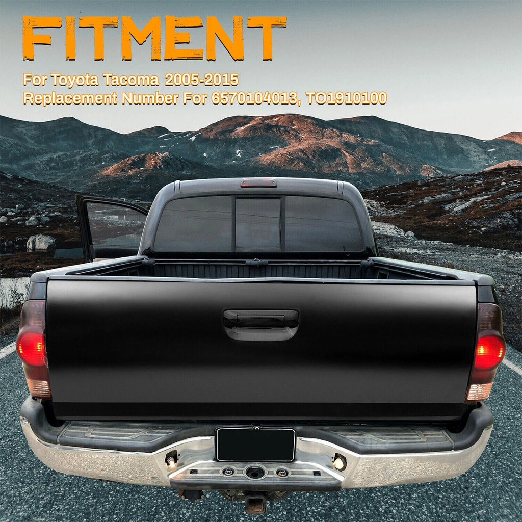 Rear Tailgate for Toyota Tacoma (2005–2015) Painted Black Steel