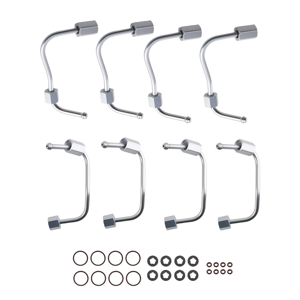 8x Fuel Injector Tube and Seal Kit for Ford F-250 F-350 F-450 F-550 (2011–2019)