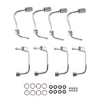 8x Fuel Injector Tube and Seal Kit for Ford F-250 F-350 F-450 F-550 (2011–2019)