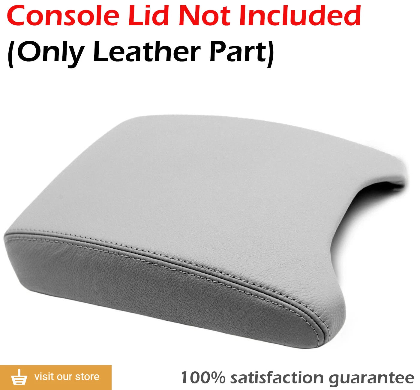 Center Console Armrest Vinyl Cover for BMW X5 (2000–2006) Gray