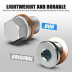 Magnetic Oil Drain Plug for Polaris RZR 800 (2008–2014), 570, 900 (2014–2020)
