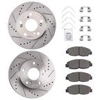 Front Brake Rotors and Pads Set for Honda Civic (2012–2015)