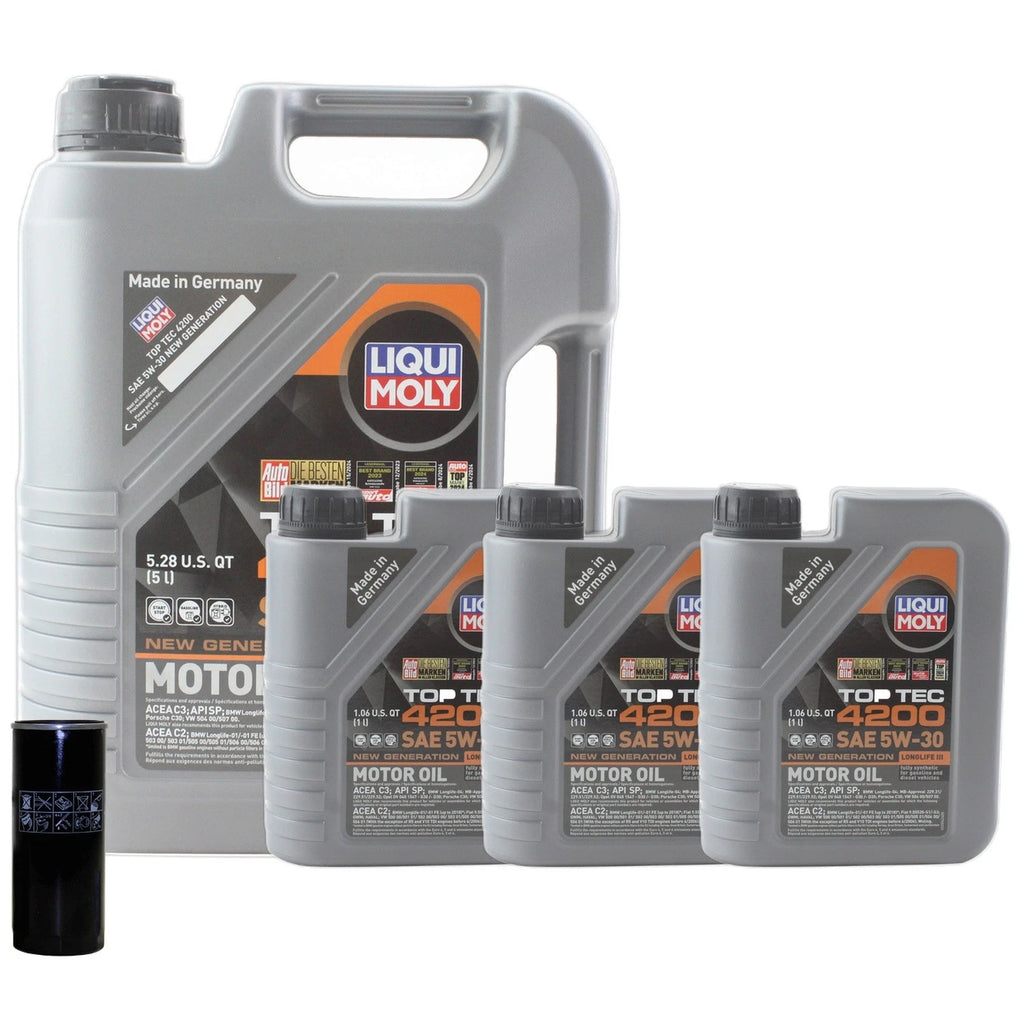 Liqui Moly Top Tec 4200 5W-30 Engine Oil Change Kit for Audi A6 Quattro S6 (1998–2005)