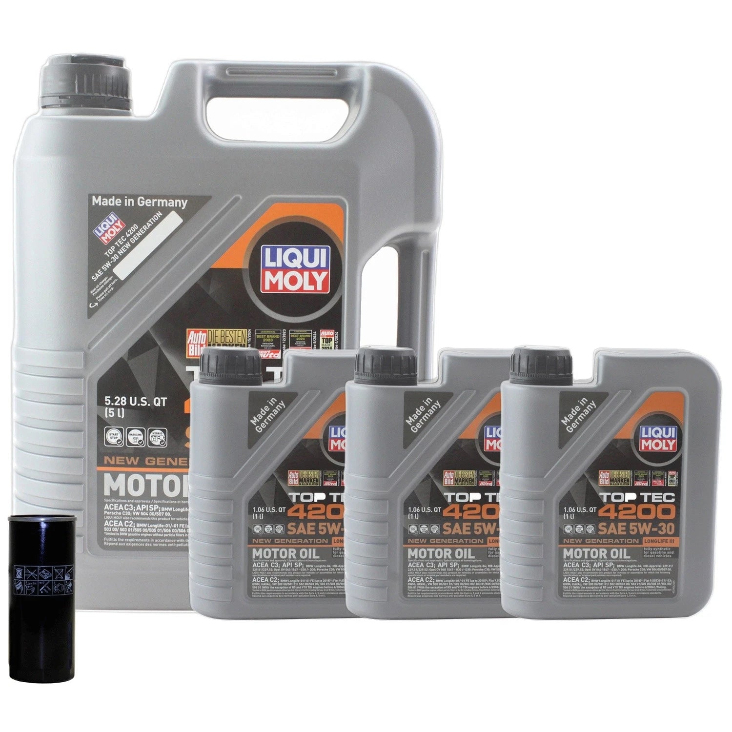 Liqui Moly Top Tec 4200 5W-30 Engine Oil Change Kit for Audi A6 Quattro S6 (1998–2005)