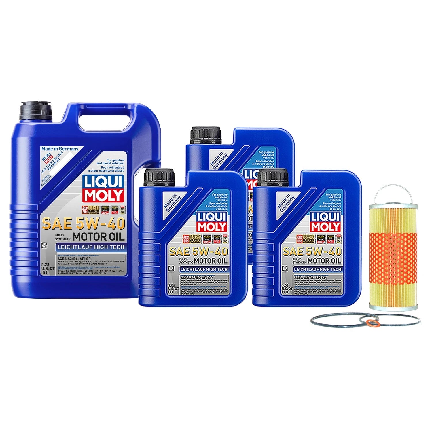 Oil Change Kit 8L Liqui Moly Leichtlauf 5W40 Wix for Mercedes M119 (1990–1999)