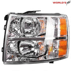 Chrome Housing Headlight Pair for Chevy Silverado 1500 2500HD 3500HD
