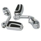 1-1/4" Long Angled Highway Bar Engine Guard Footpegs for Harley