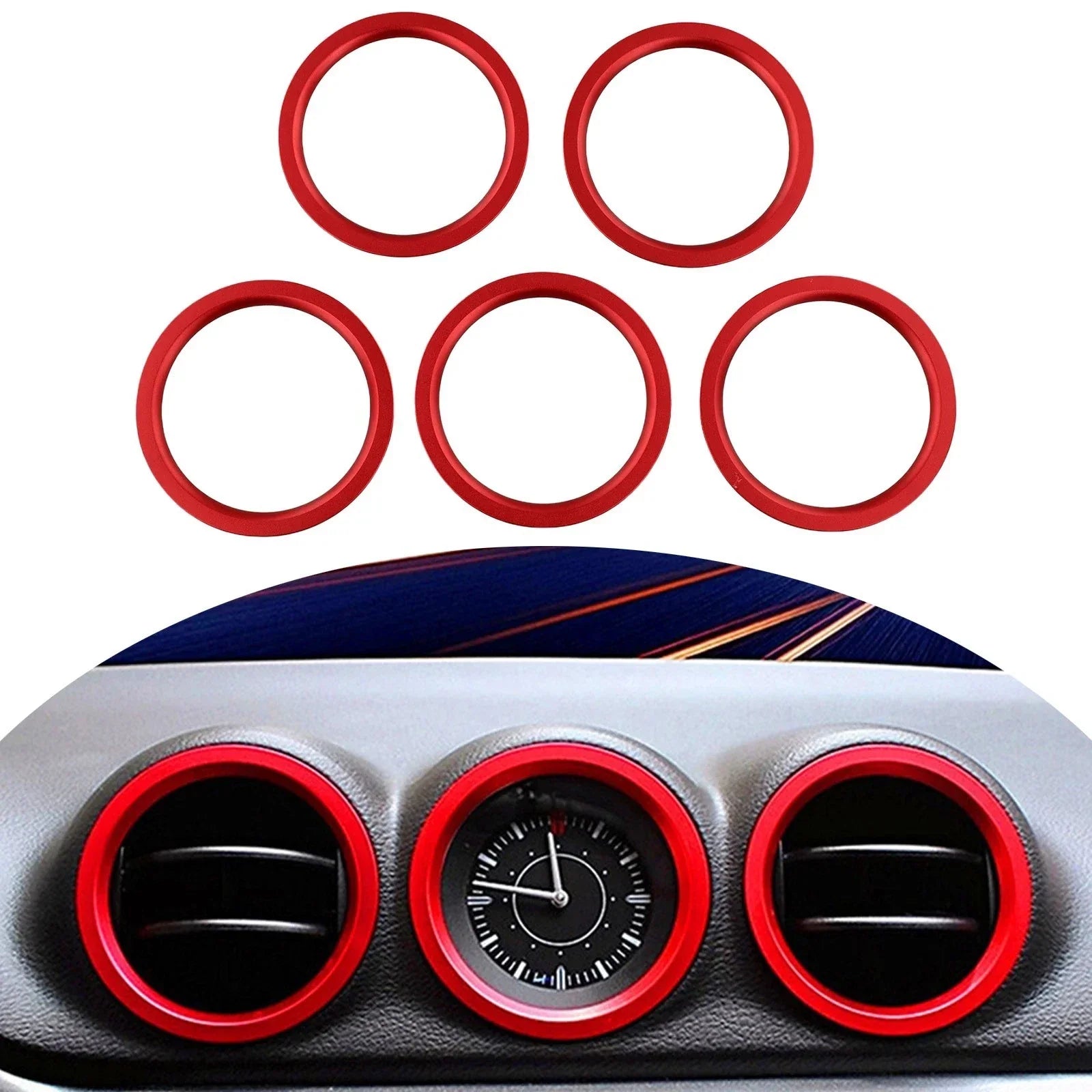 5PCS Air Conditioner Outlet Vent Ring Cover Trim for Suzuki Vitara (2015–2020)