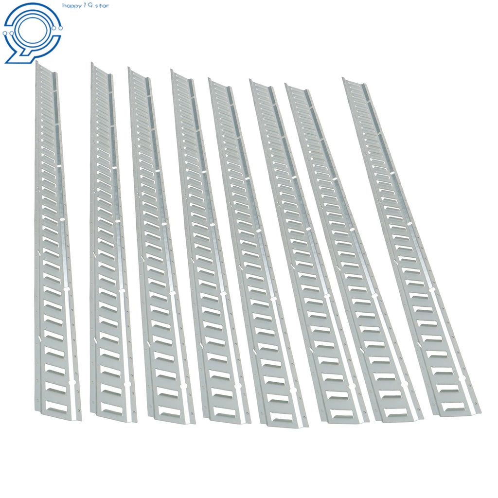 Set of 8 Galvanized Steel E Track Tie Down Rails for Trucks