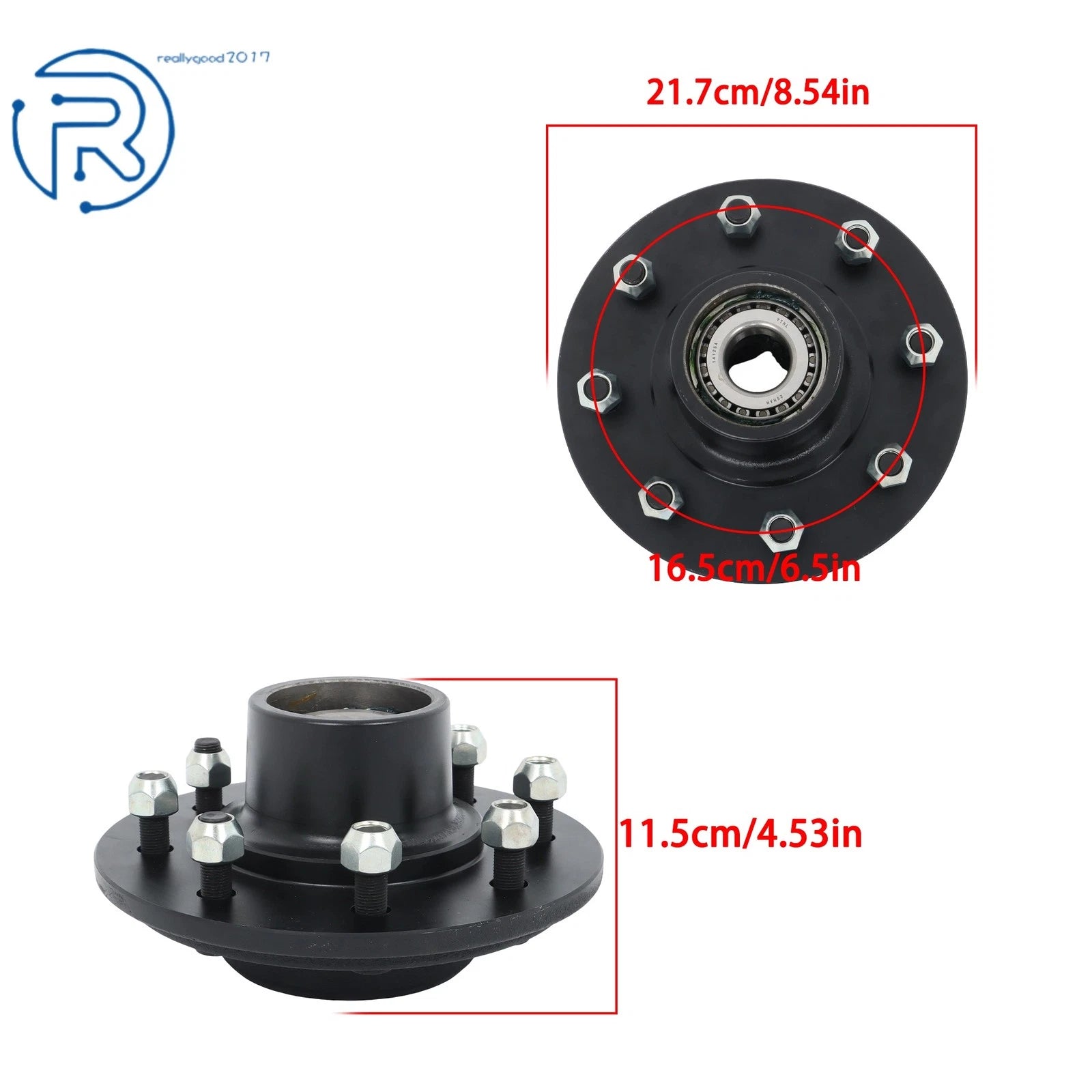 7000 lbs Spindle #42 Trailer Hub Kit 8 on 6.5" Pre-Greased (Fits )