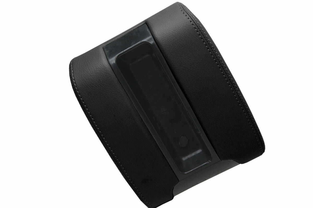 Leather Center Console Lid Armrest Cover for BMW E39 (1997–2003) Black