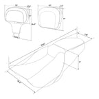 Set of 1 Driver Passenger Seat & Backrest for Harley Road Glide (2009–2023)