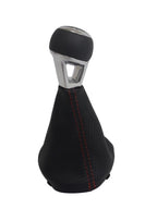 Carbon Fiber Manual Shift Boot Cover for Audi TT (2008–2016) Black Red Stitch