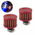 2Pcs Red Air Intake Filter for Turbo Vent Crankcase Breather Valve Cover (12mm)
