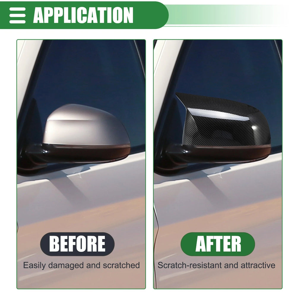 1 Pair Rearview Mirror Cover for BMW X3 G01 X4 (2018–2023) Black