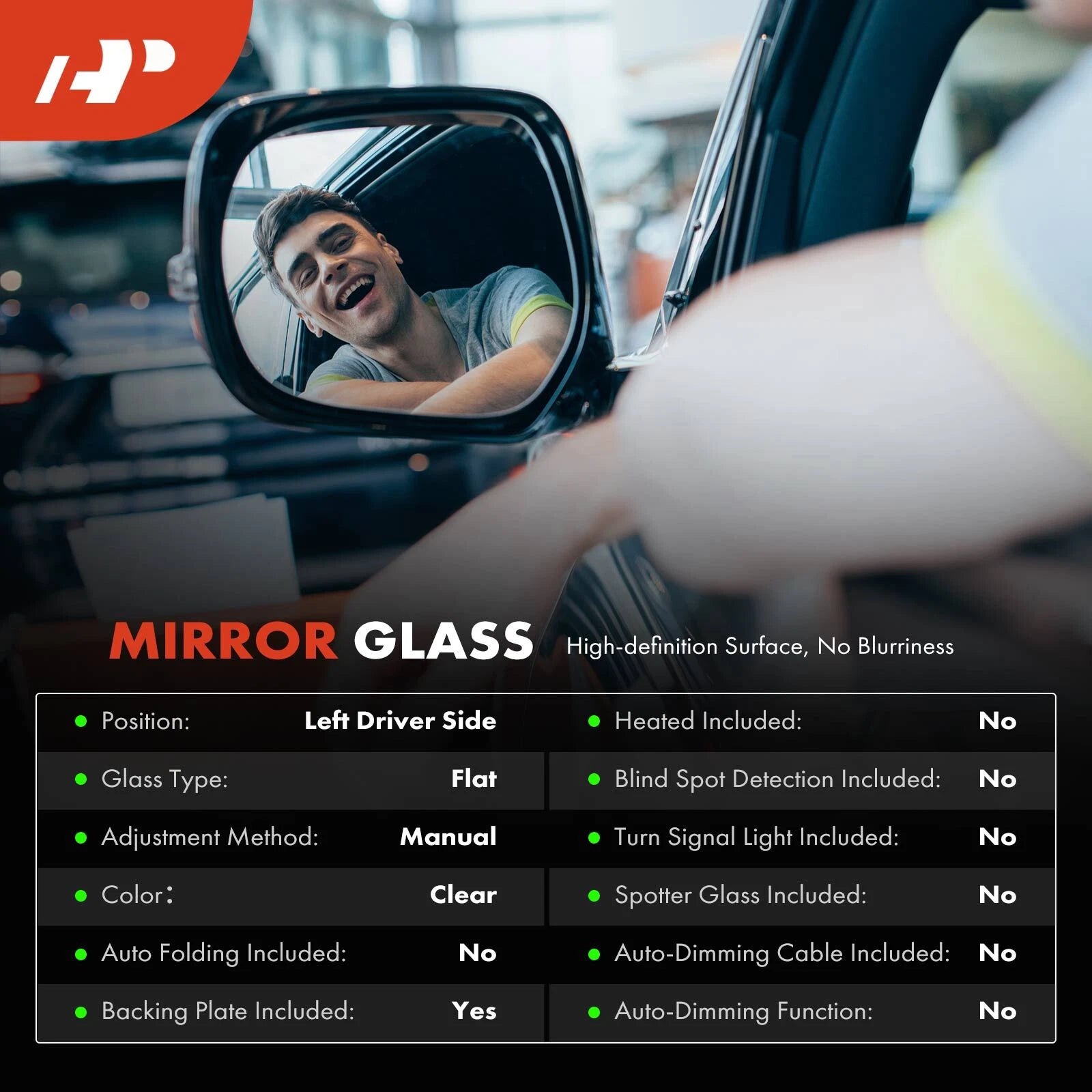 Driver Manual Mirror Glass for Chevrolet Sonic (2012-2020)