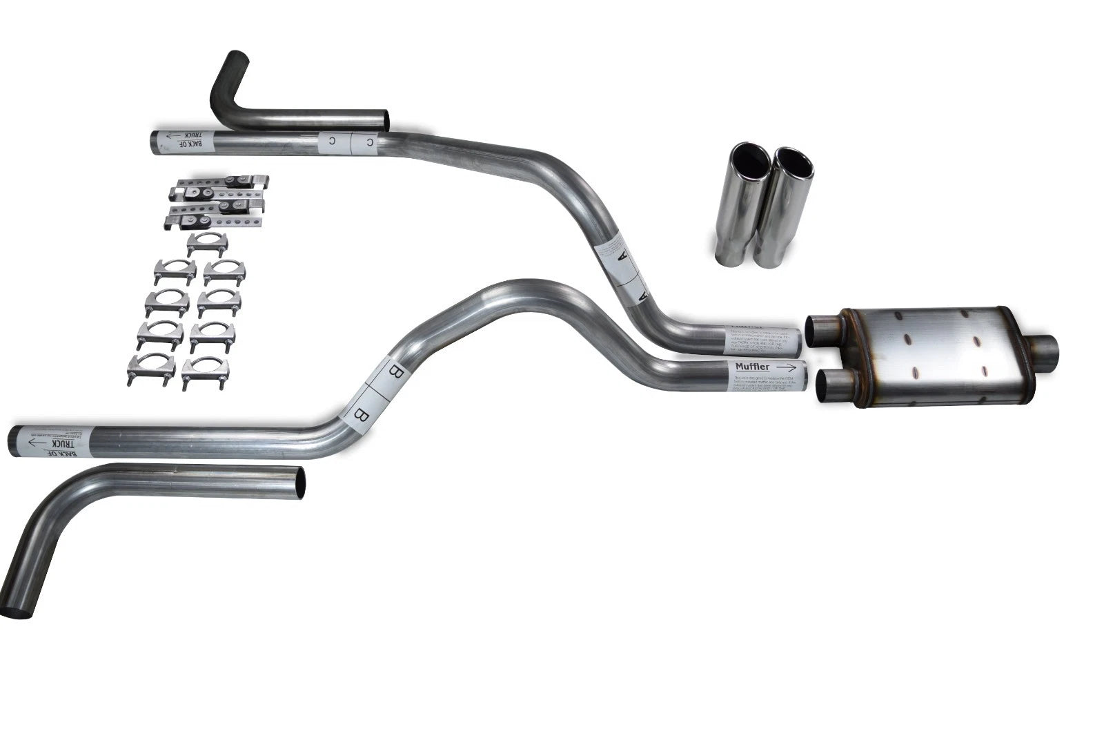 2.5" Dual Exhaust Kit for Dodge Dakota (1997–2005) Magnaflow XL Side Clamp
