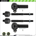 Set of 2 Front Outer Inner Tie Rod Ends for Mazda Tribute Mercury Mariner (2010–2011)