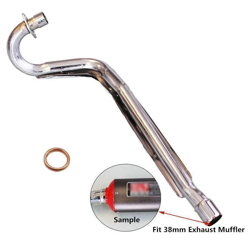 38mm Performance Big Bore Exhaust Pipe for Atomik PIT PRO (70–125 cc)