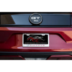 Stainless Steel Plate Frame with Bright Red Solid Vinyl Inlay for Coyote