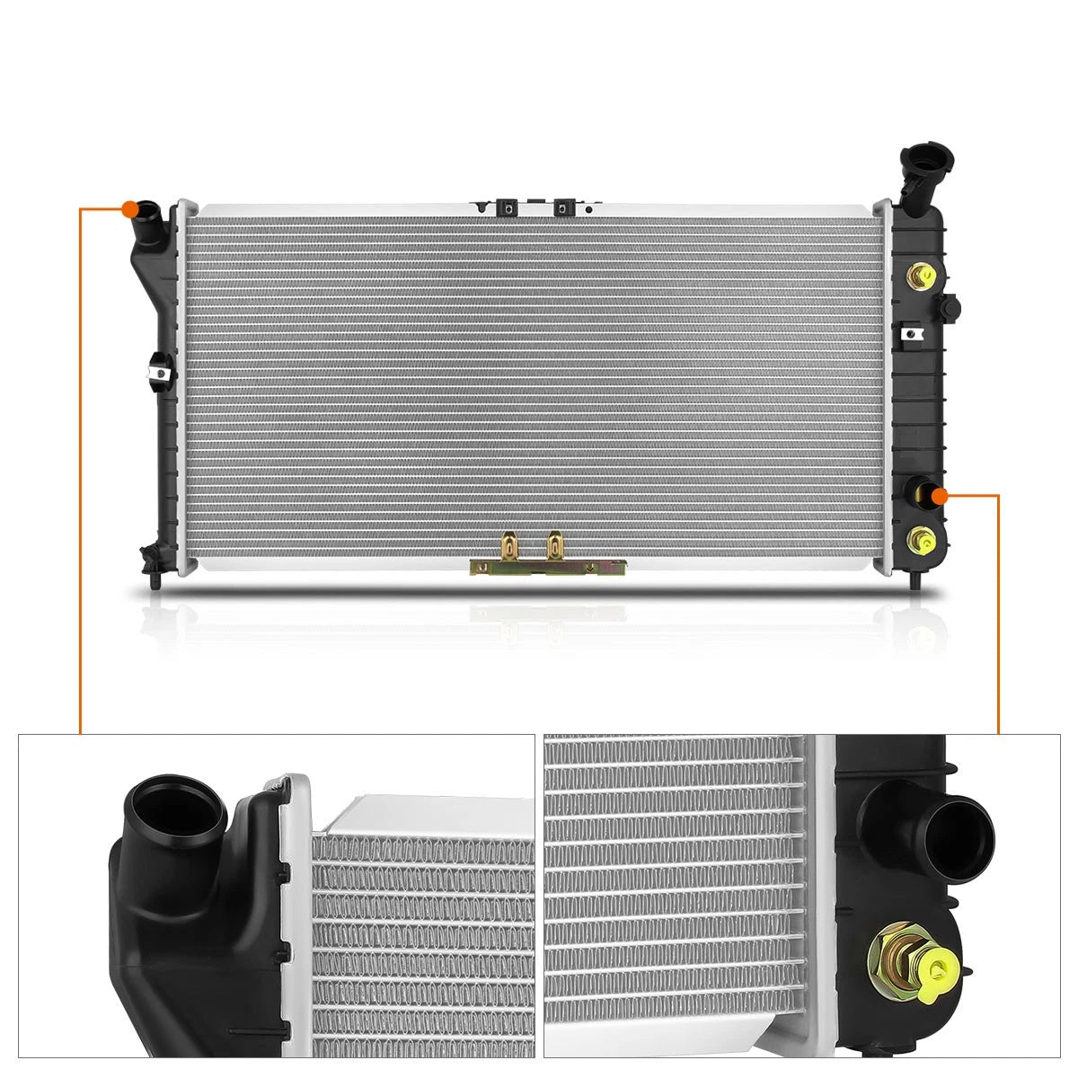 OE Aluminum Radiator DPI-1890 for Pontiac Grand Prix/Buick Regal (1997–2003)