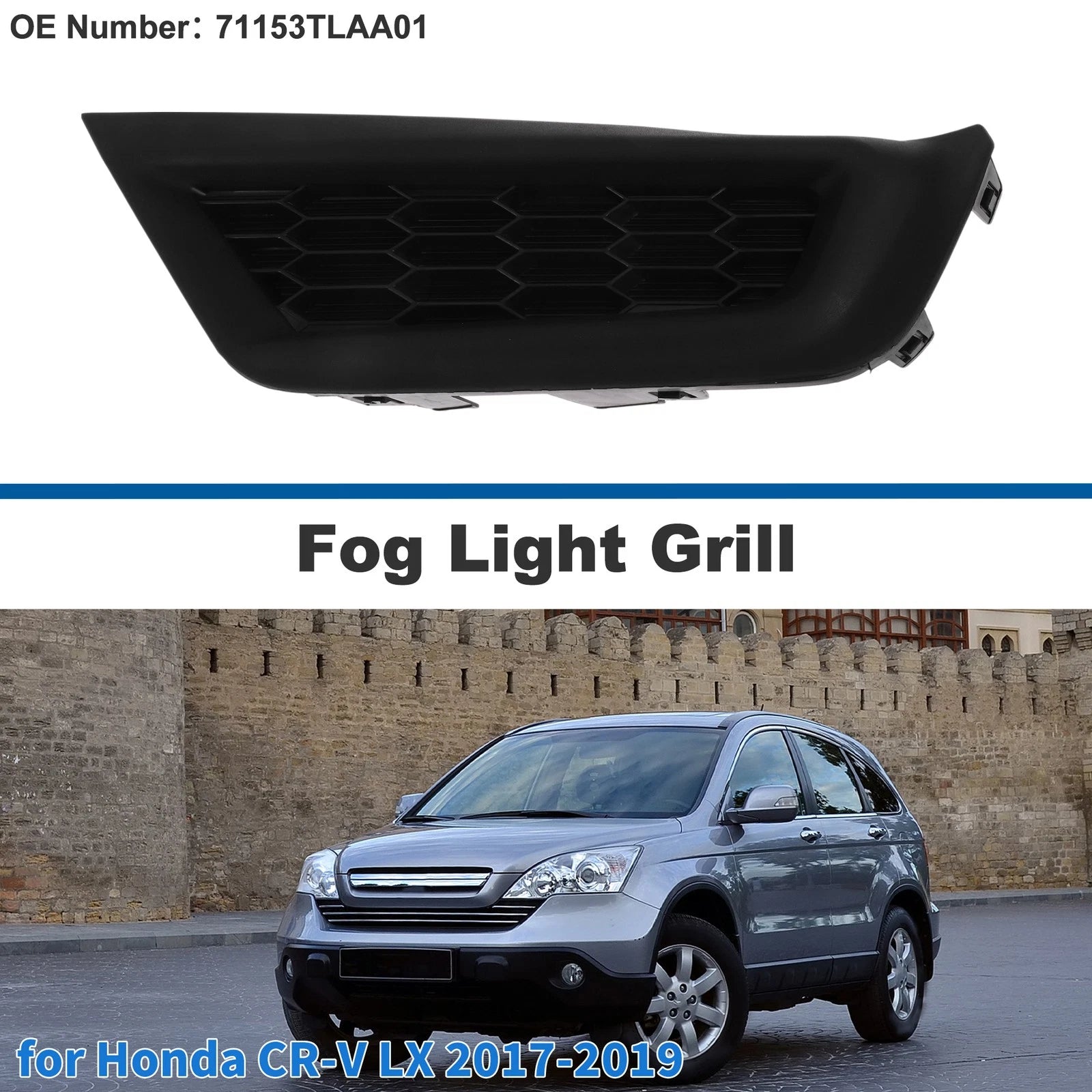 Front Left Fog Light Grill No. 71153TLAA01 for Honda CR-V LX (2017–2019)
